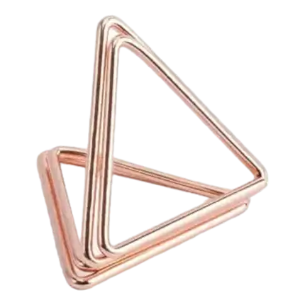 Trekantet bordkortholder i PINK GOLD x10