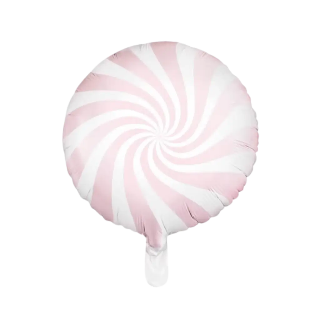 Aluminium Ballon sut lyserød og hvid 45 cm