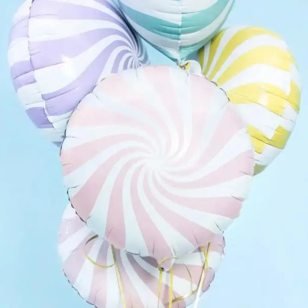 Aluminium Ballon sut lyserød og hvid 45 cm