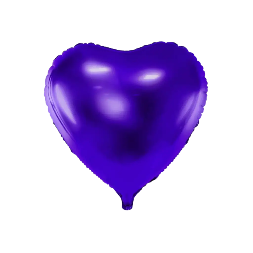 Heart Ballon lilla metallic 45cm