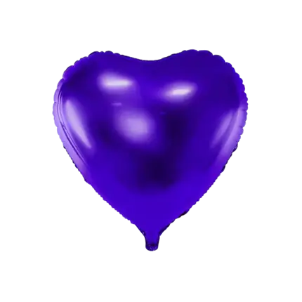 Heart Ballon lilla metallic 45cm