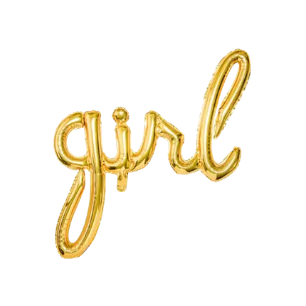 Metal Ballon pige guld 77x70cm