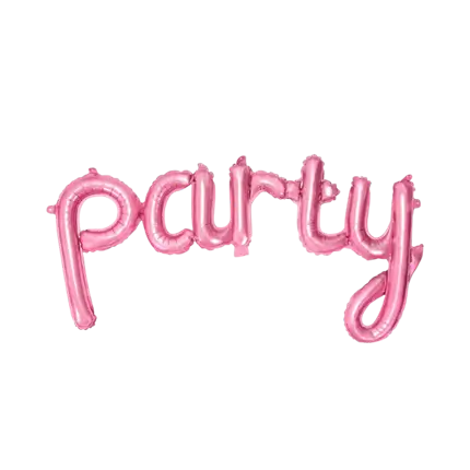 Metal Party Ballon Pink 80x40cm