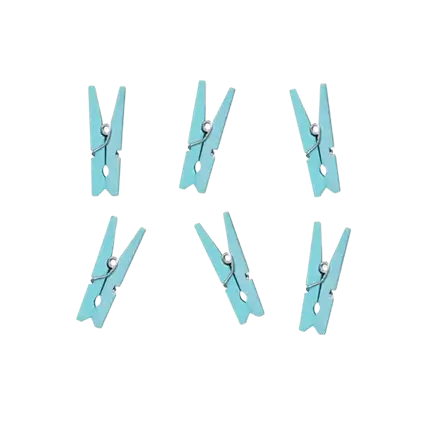 Sæt med 20 himmelblå træpinde