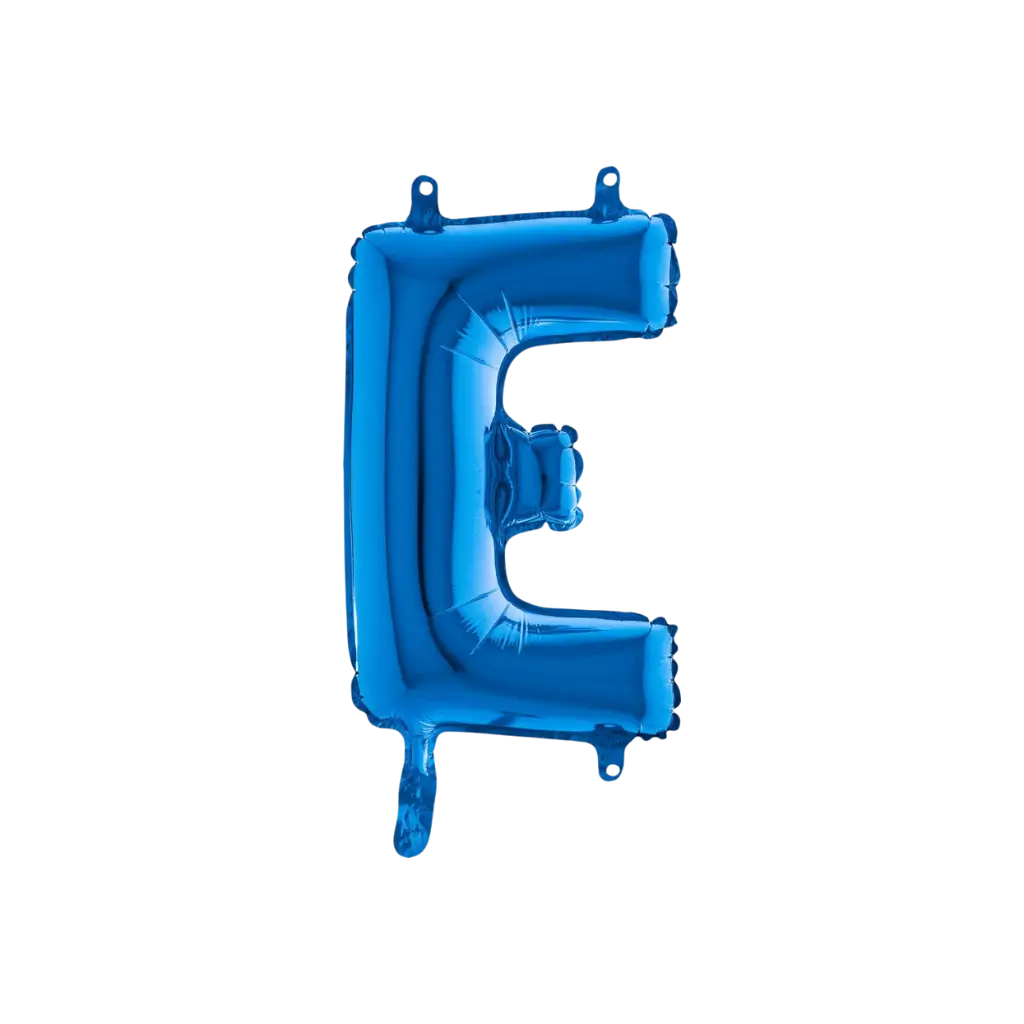 Ballon bogstav E blå - 35 cm