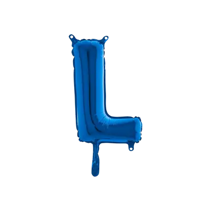 Ballon bogstav L blå - 35 cm