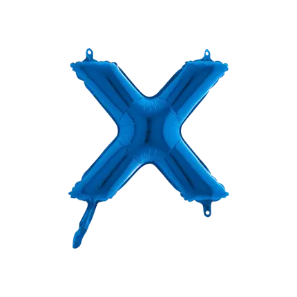 Ballon bogstav X blå - 35 cm