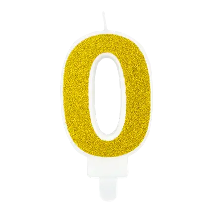 Fødselsdagslys nummer 0 guld