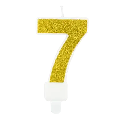 Fødselsdagslys nummer 7 guld