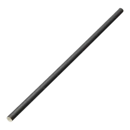 Papirstrå sort 20cm /ø6mm (100 stk.)