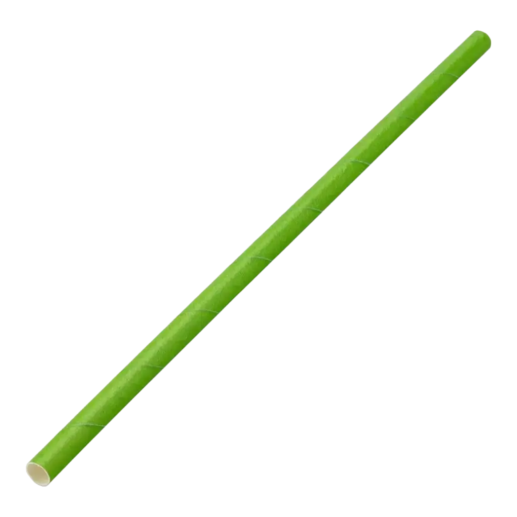 Papirstrå grønt 20cm /ø6mm (250 stk.)