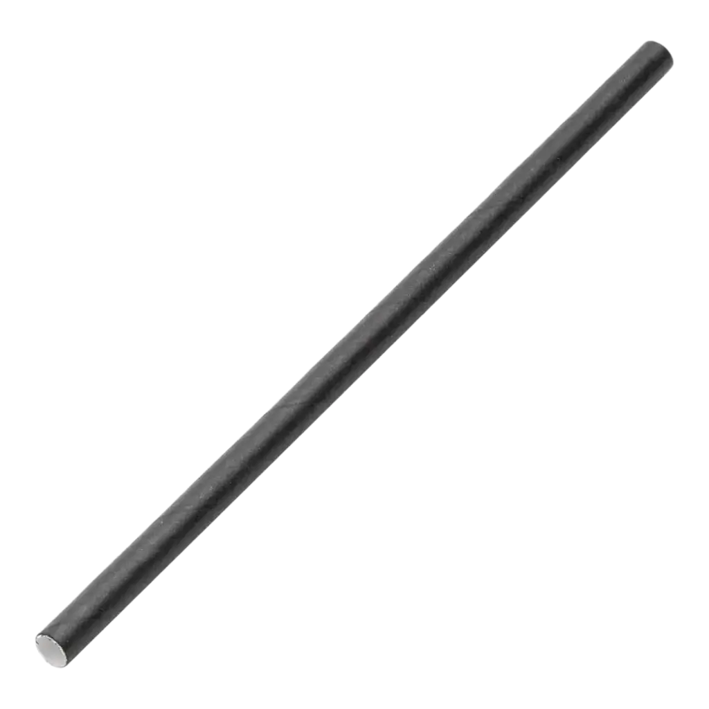 Papirstrå sort 14cm /ø5mm (250 stk.)