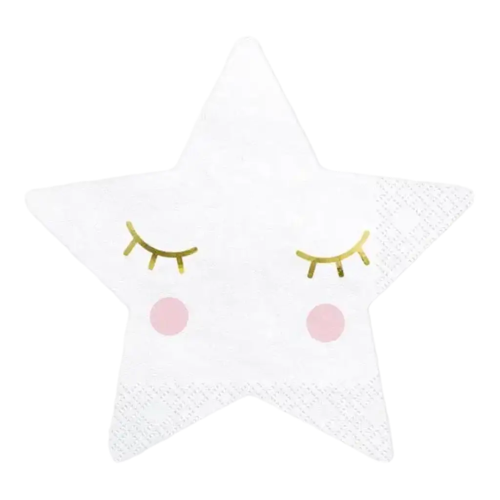 Stjerneformet papirhåndklæde (sæt med 20 stk.)