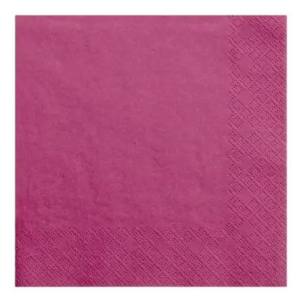 Mørk pink papirhåndklæde (sæt med 20 stk.)
