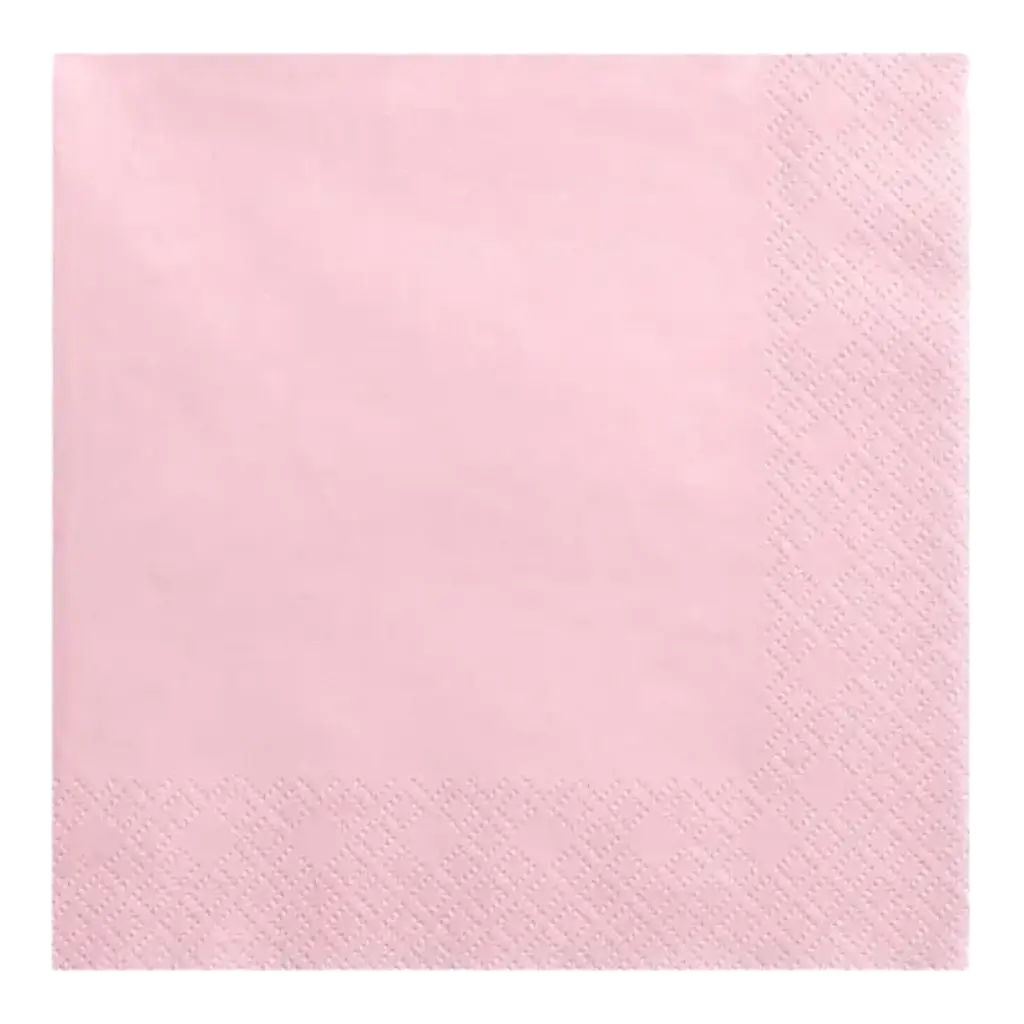 Lyserødt papirhåndklæde (sæt med 20 stk.)