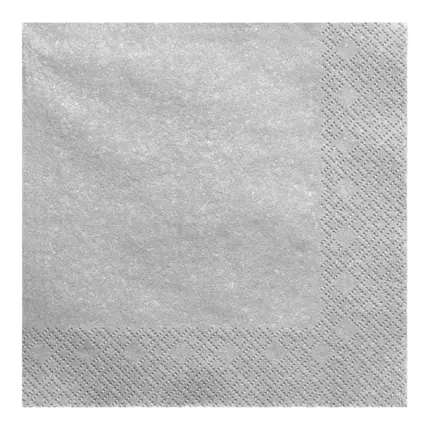 Sølv/sølv papirhåndklæde (sæt med 20 stk.)