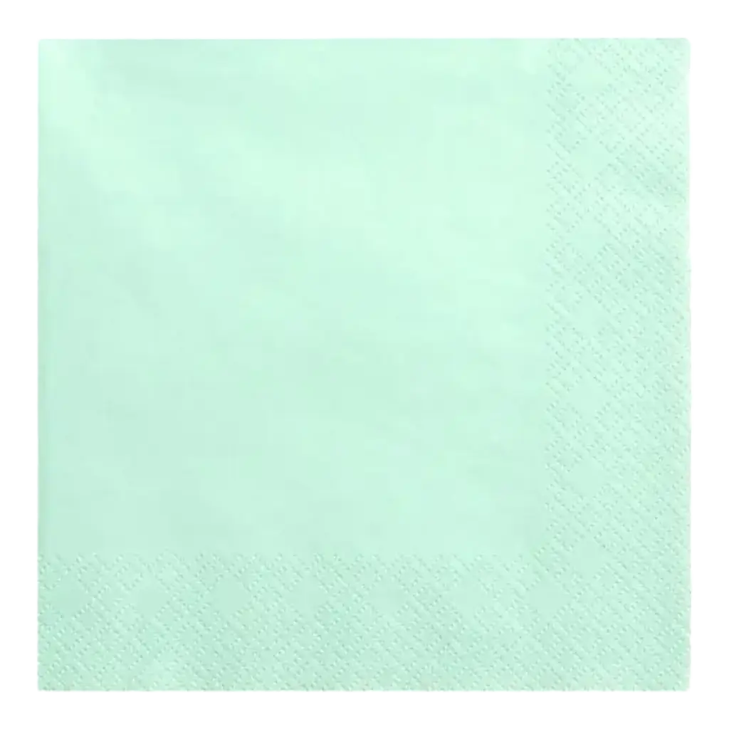 Mintfarvet papirhåndklæde (sæt med 20 stk.)