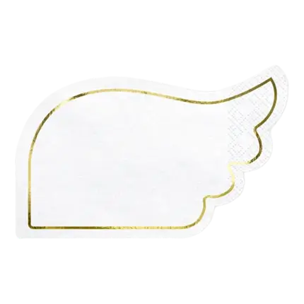 Vingeformet papirserviet (sæt med 20 stk.)