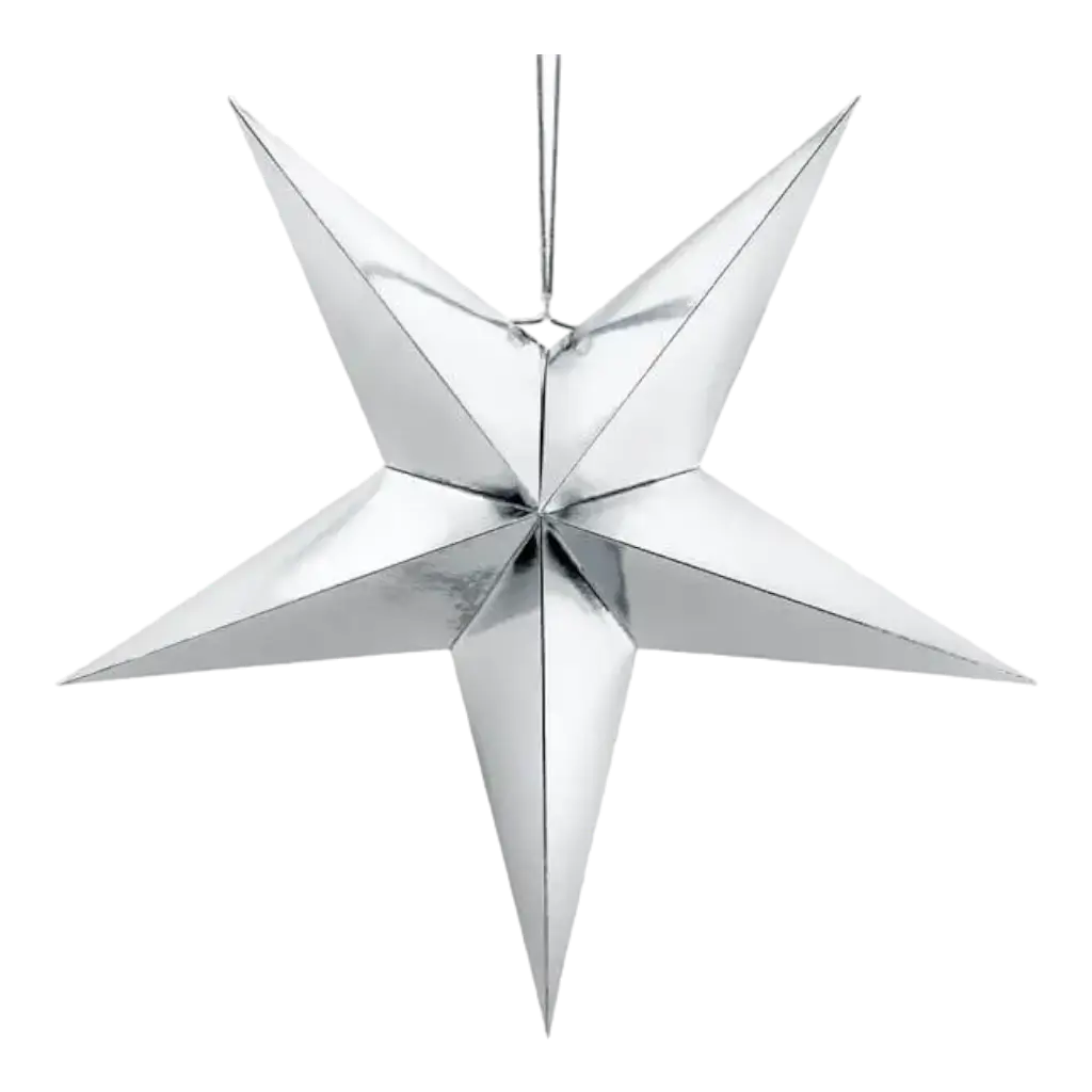 Sølv papir stjerne 30cm