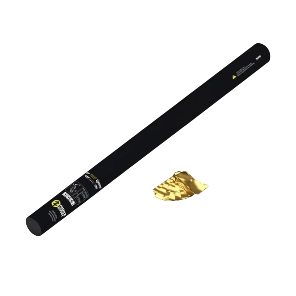 Manuel konfettikanon 80 cm - Metallisk guld