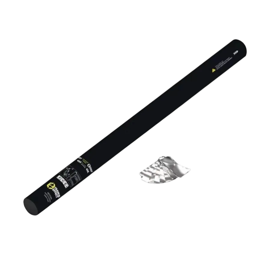 Manuel konfettikanon 80 cm - Sølvmetallic