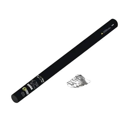 Manuel konfettikanon 80 cm - Sølvmetallic