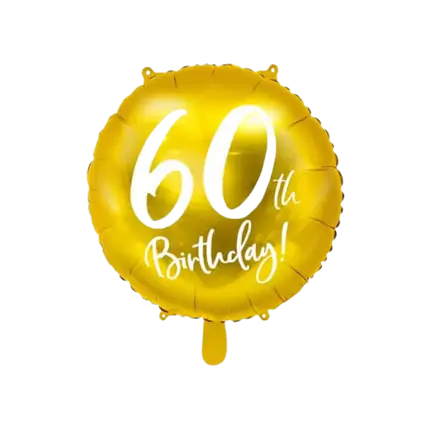 60 års fødselsdag Ballon guld ø45cm
