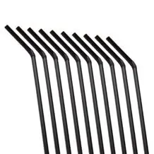 Bionedbrydeligt strå PLA fleksibelt hvidt 21cm ø5mm (50 stk.)