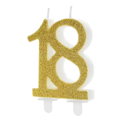 18 år gammelt guld fødselsdagslys