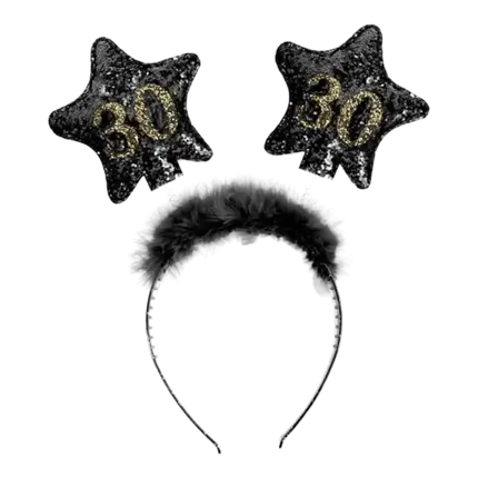 Pandebånd 30 år Guld og sort stjerne