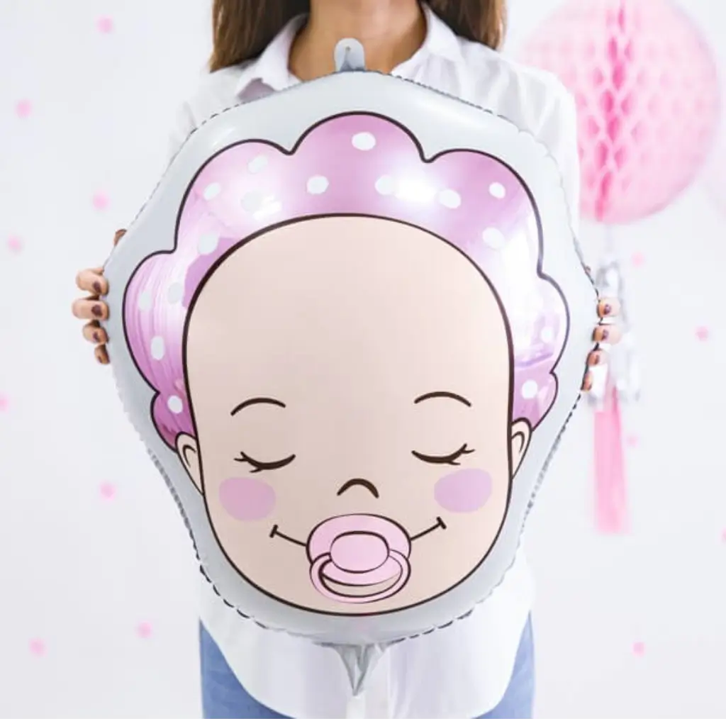 Baby pige ballon lyserød 40x45cm
