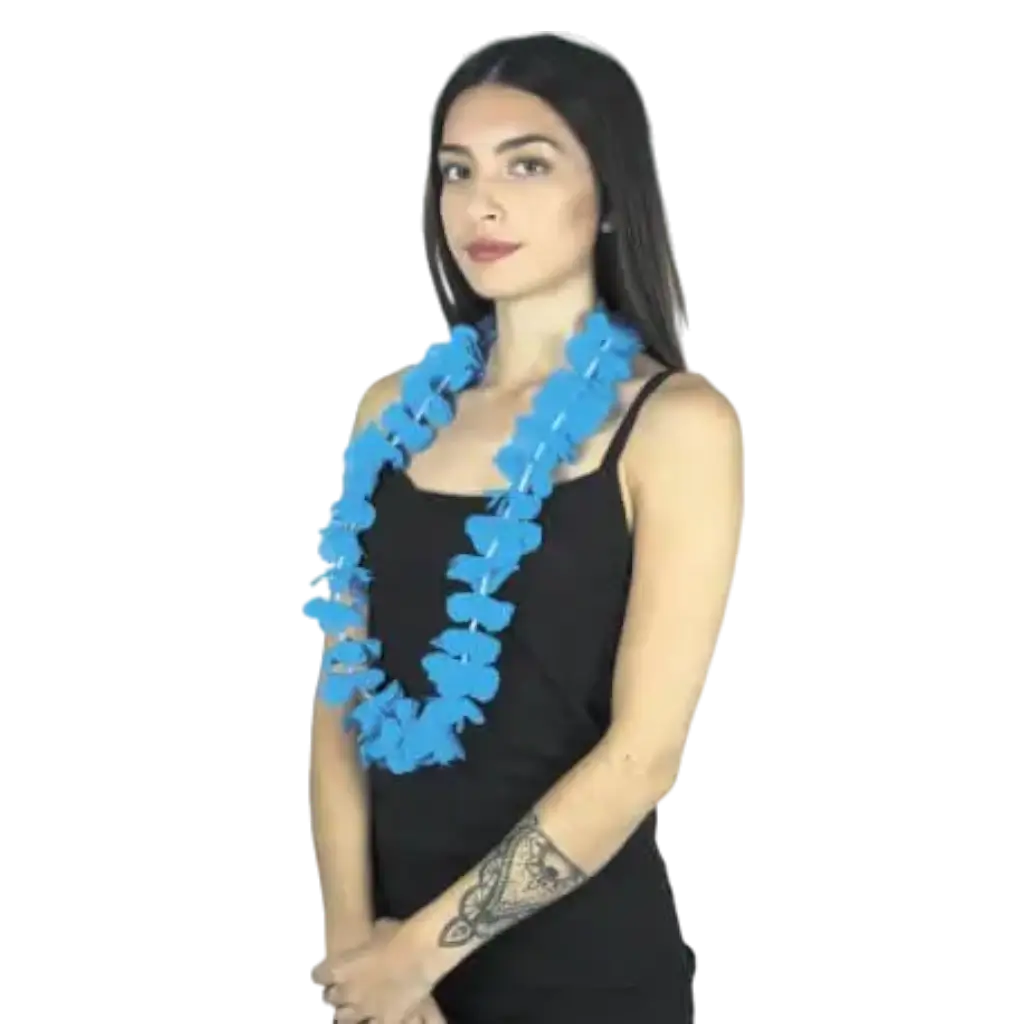 Turkis blå Hawaiian Flower halskæde