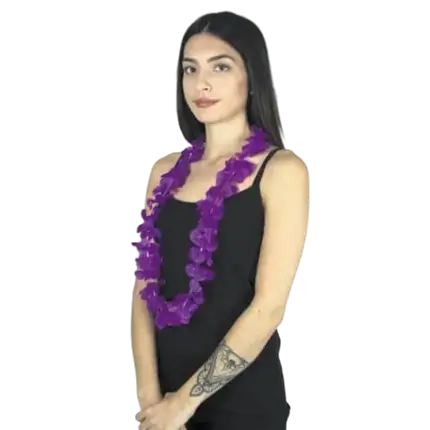 Hawaiian blomst halskæde lilla
