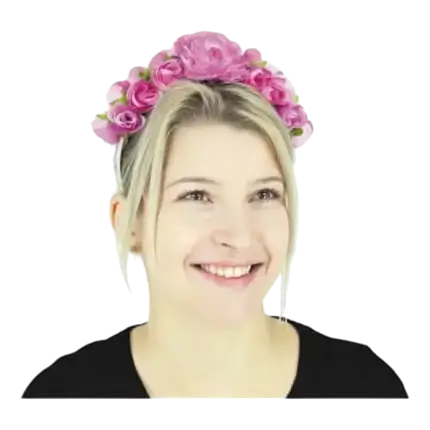 Lyserød blomst hovedtelt