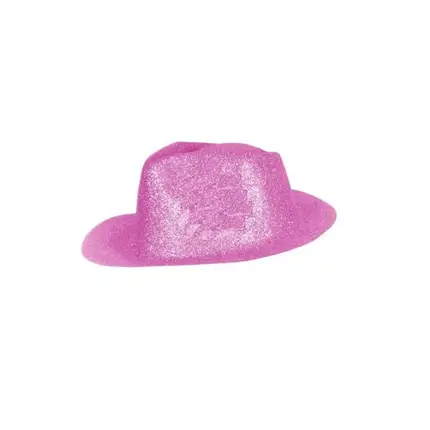 Pink Borsalino hat med pailletter