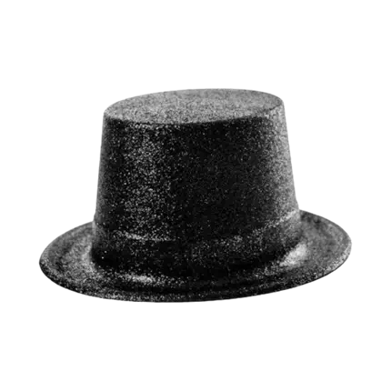 Top Hat Sequin Black