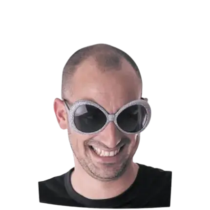 Sommerfuglebriller sølv