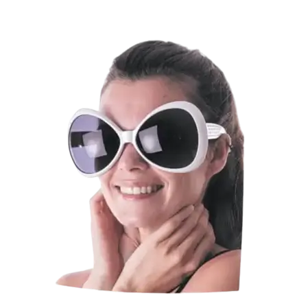 Sommerfuglebriller hvid