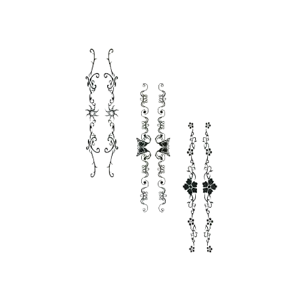 Sæt med 2 falske glitter-tatoveringer