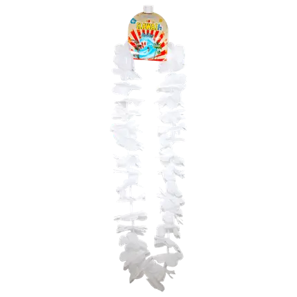 Hawaiian Flower halskæde hvid