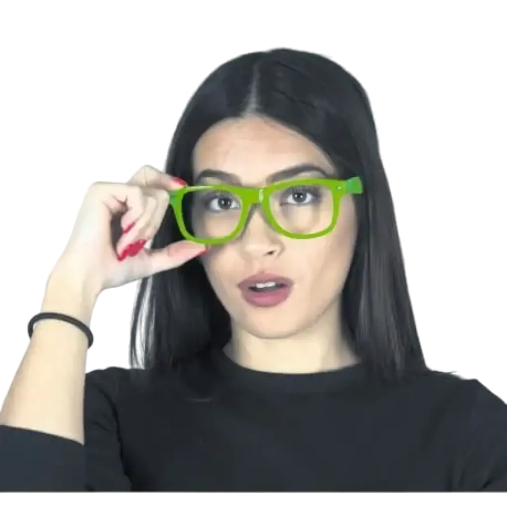 Grønne neonbriller uden linser
