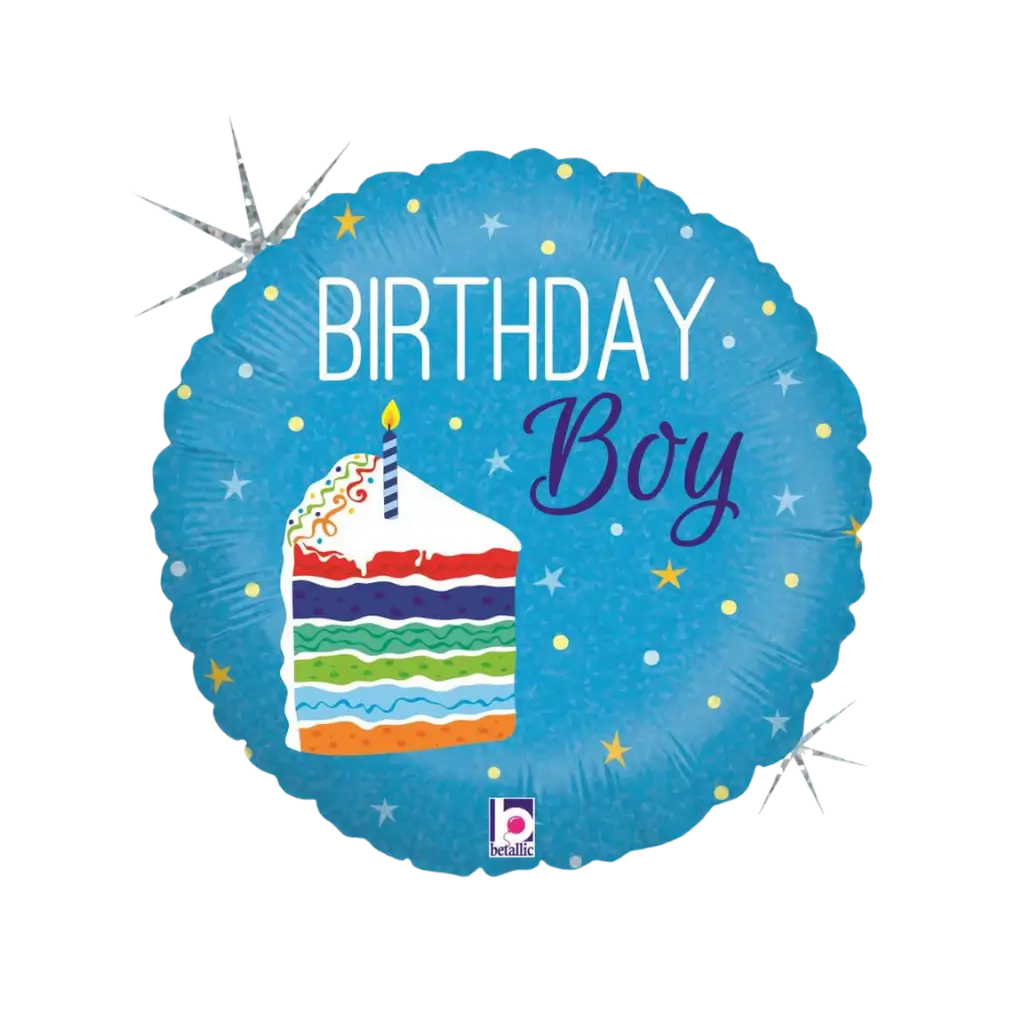 Ballon fødselsdagsdreng blå ø45cm