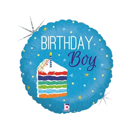 Ballon fødselsdagsdreng blå ø45cm