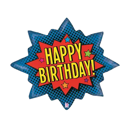 Tillykke med fødselsdagen ballon Super Hero 89cm