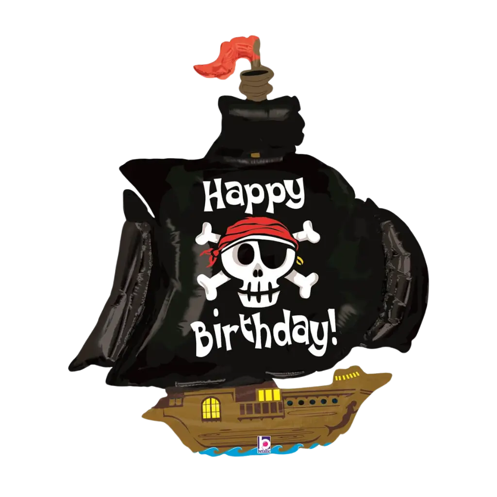 Tillykke med fødselsdagen Pirat båd ballon 117cm