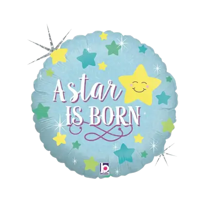 Blå ballon A Star Is Born ø45cm