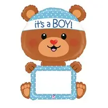 Det er en dreng kæmpe ballon + besked 122cm