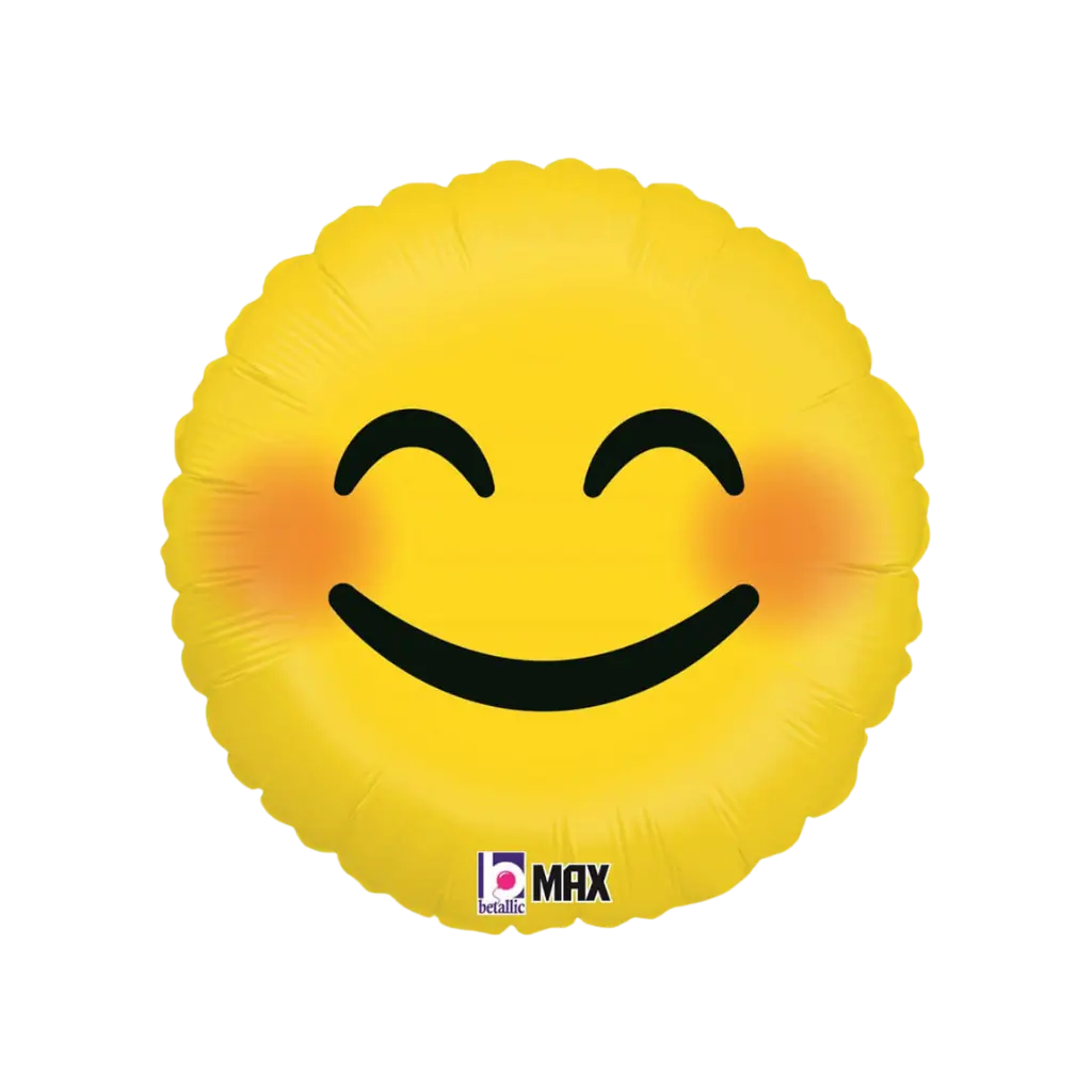 Emoji-ballon gul smiley ø45cm