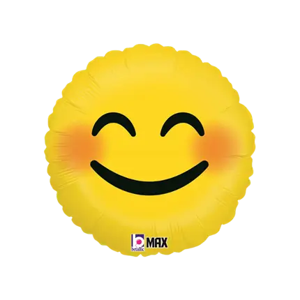 Emoji-ballon gul smiley ø45cm