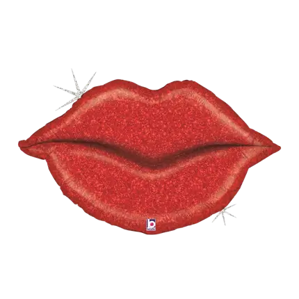 Kæmpe holografisk mundballon 99cm